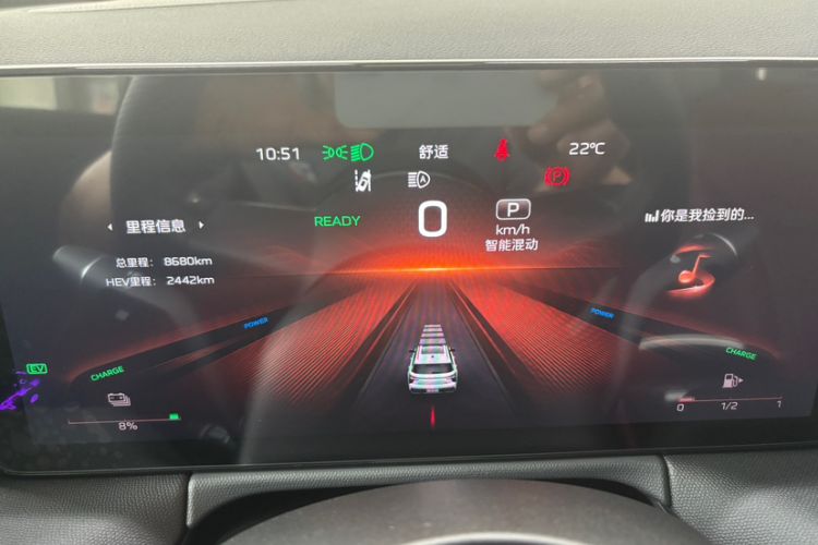 Used Hongqi HS3 PHEV 2025 Model 125km Jingwei PLUS 2 Millionth Anniversary Edition Odometer Close Up