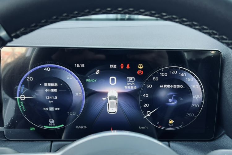 Used Hongqi HS3 PHEV 2025 Model PHEV 117km Jingwei PLUS Edition Odometer Close Up