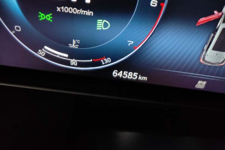 Used Hongqi HS5 2019 2.0T Smart Connect Flagship Edition Odometer Close Up