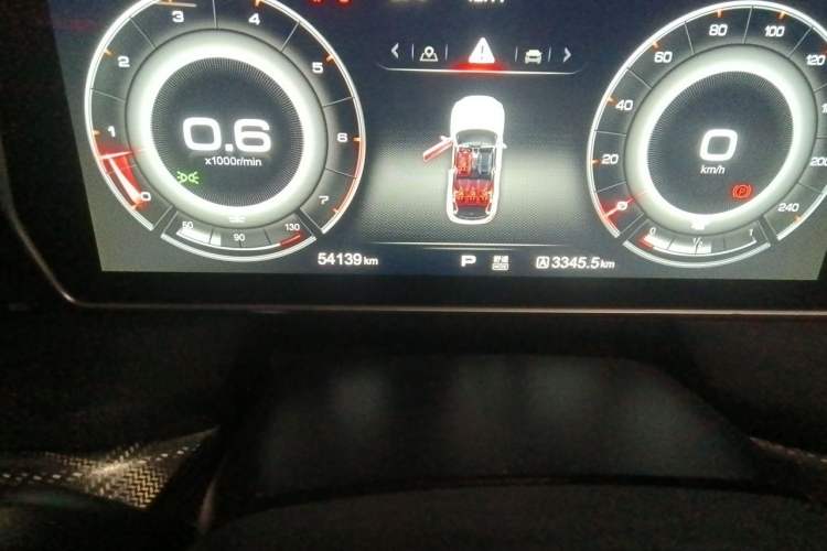 Used Hongqi HS5 2019 2.0T Smart Connect Flagship All-Wheel-Drive Version Odometer Close Up