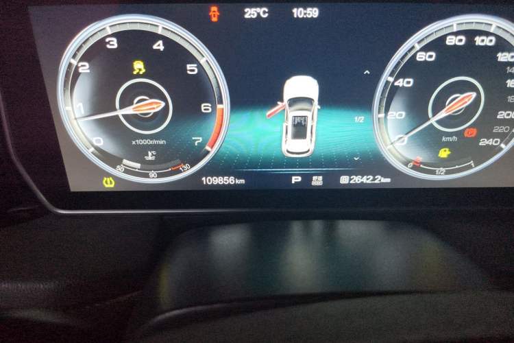 Used Hongqi HS5 2019 2.0T Smart Connect Flagship Edition Odometer Close Up