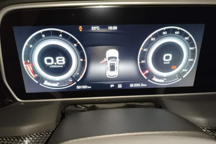 Used Hongqi HS5 2019 2.0T Smart Connect Flagship Edition Odometer Close Up