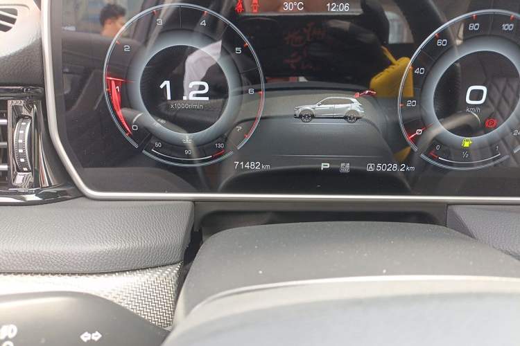 Used Hongqi HS5 2019 2.0T Smart Connect Flagship Edition Odometer Close Up