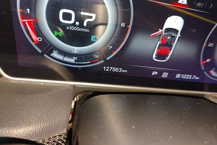 Used Hongqi HS5 2019 2.0T Smart Connect Flagship All-Wheel-Drive Version Odometer Close Up