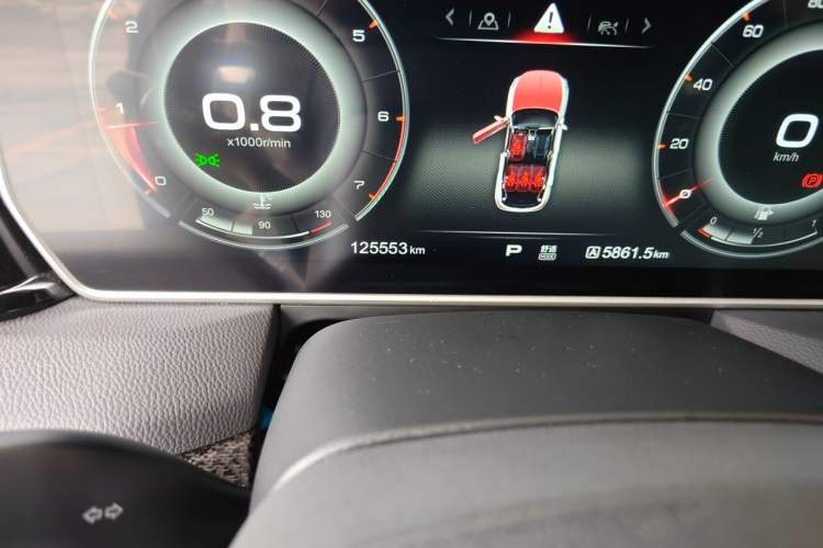 Used Hongqi HS5 2019 2.0T Smart Connect Flagship All-Wheel-Drive Version Odometer Close Up