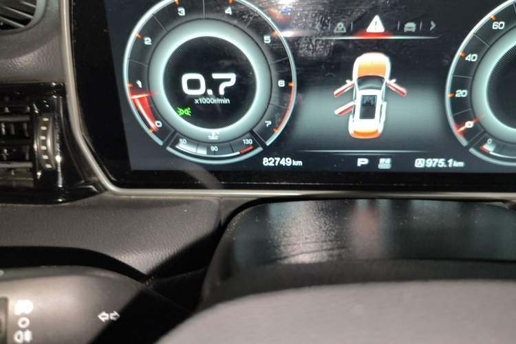 Used Hongqi HS5 2019 2.0T Smart Connect Flagship All-Wheel-Drive Version Odometer Close Up
