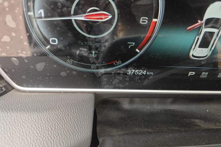 Used Hongqi HS5 2019 2.0T Smart Connect Flagship Edition Odometer Close Up