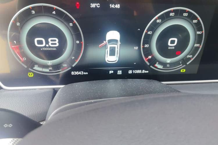 Used Hongqi HS5 2019 2.0T Smart Connect Flagship Edition Odometer Close Up