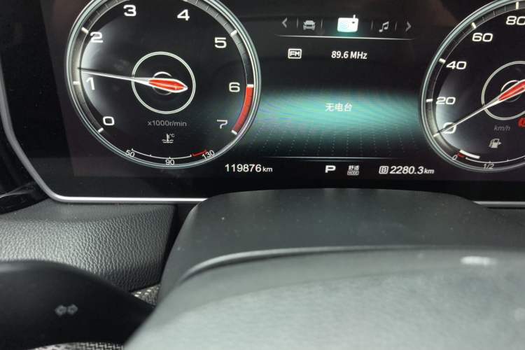Used Hongqi HS5 2019 2.0T Smart Connect Flagship All-Wheel-Drive Version Odometer Close Up