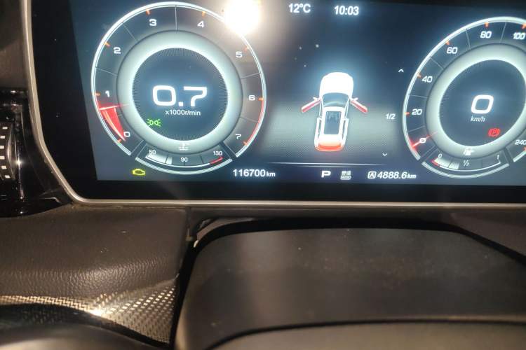 Used Hongqi HS5 2019 2.0T Smart Connect Flagship Edition Odometer Close Up