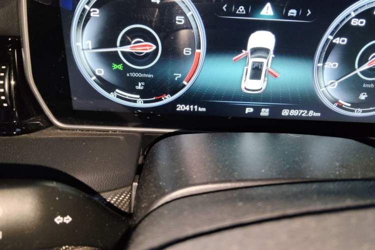 Used Hongqi HS5 2019 2.0T Smart Connect Flagship Edition Odometer Close Up