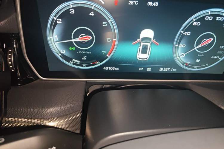 Used Hongqi HS5 2019 2.0T Smart Connect Flagship Edition Odometer Close Up