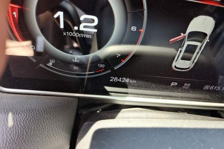 Used Hongqi HS5 2019 2.0T Smart Connect Flagship Edition Odometer Close Up