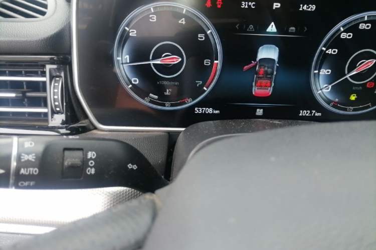 Used Hongqi HS5 2019 2.0T Smart Connect Flagship All-Wheel-Drive Version Odometer Close Up
