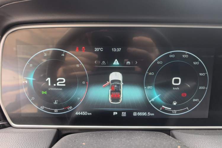 Used Hongqi HS5 2019 2.0T Smart Connect Flagship Edition Odometer Close Up