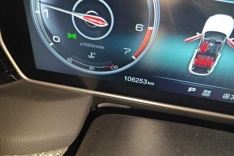 Used Hongqi HS5 2019 2.0T Smart Connect Flagship Edition Odometer Close Up