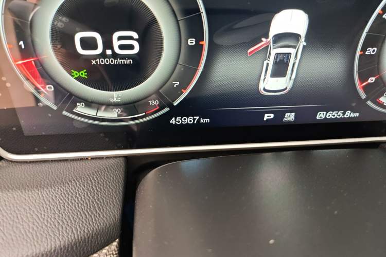Used Hongqi HS5 2019 2.0T Smart Connect Flagship Edition Odometer Close Up
