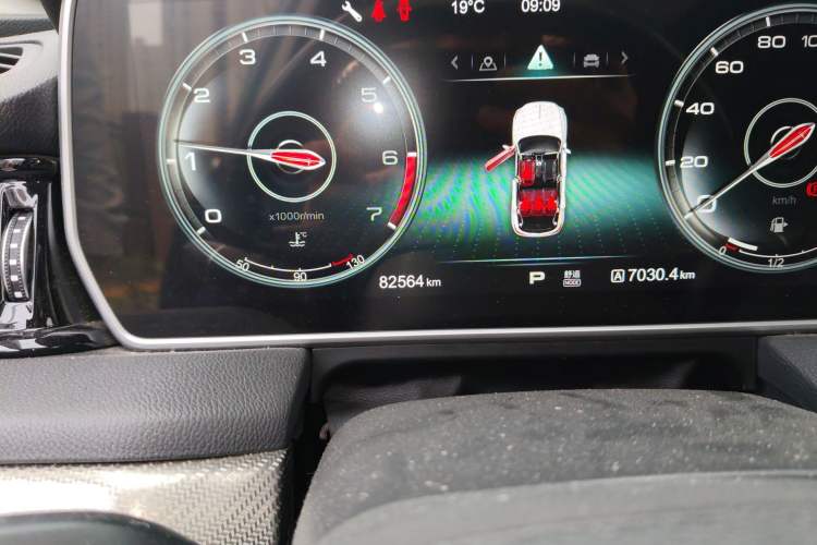 Used Hongqi HS5 2019 2.0T Smart Connect Flagship All-Wheel-Drive Version Odometer Close Up