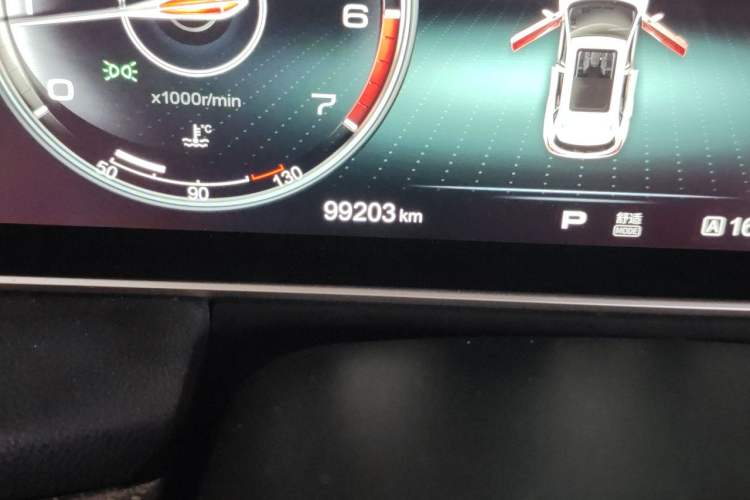 Used Hongqi HS5 2019 2.0T Smart Connect Flagship All-Wheel-Drive Version Odometer Close Up