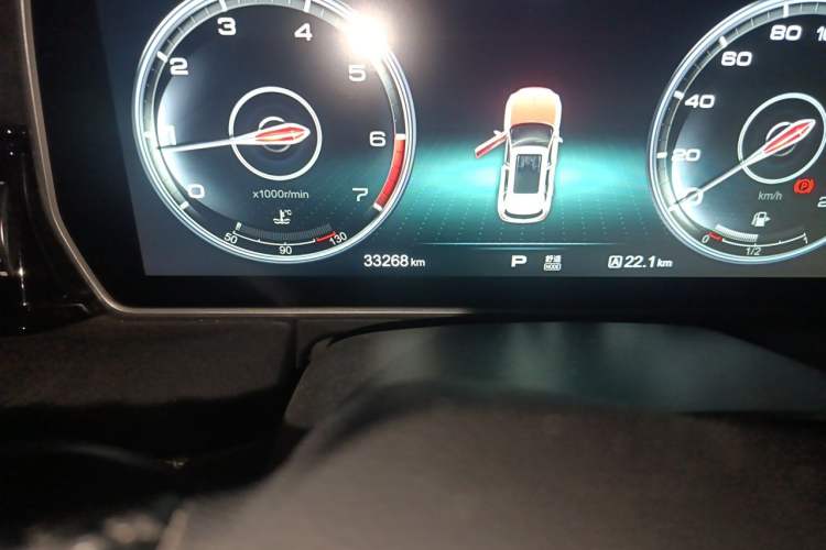 Used Hongqi HS5 2019 2.0T Smart Connect Flagship Edition Odometer Close Up