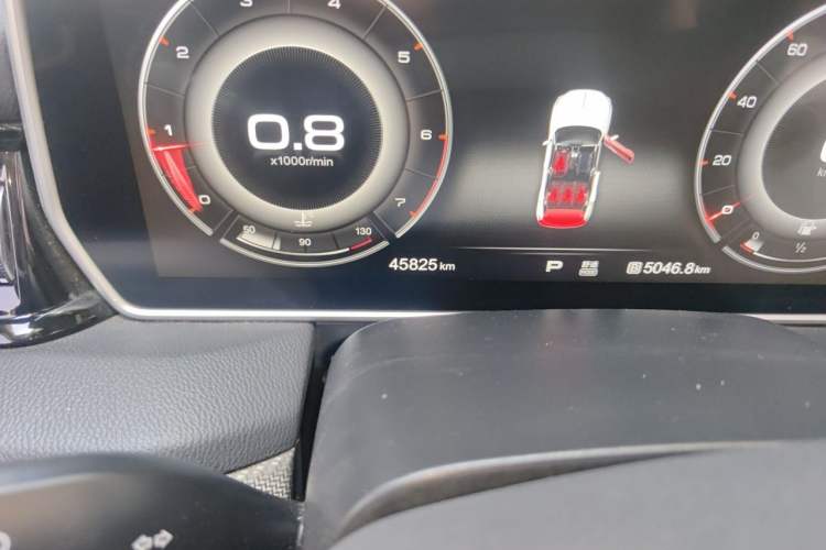Used Hongqi HS5 2019 2.0T Smart Connect Flagship All-Wheel-Drive Version Odometer Close Up