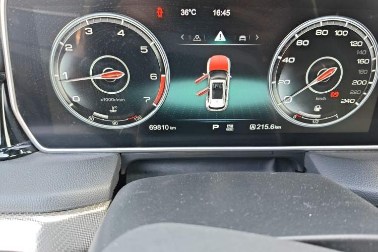 Used Hongqi HS5 2019 2.0T Smart Connect Flagship Edition Odometer Close Up