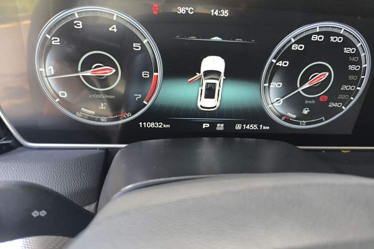 Used Hongqi HS5 2019 2.0T Smart Connect Flagship Edition Odometer Close Up