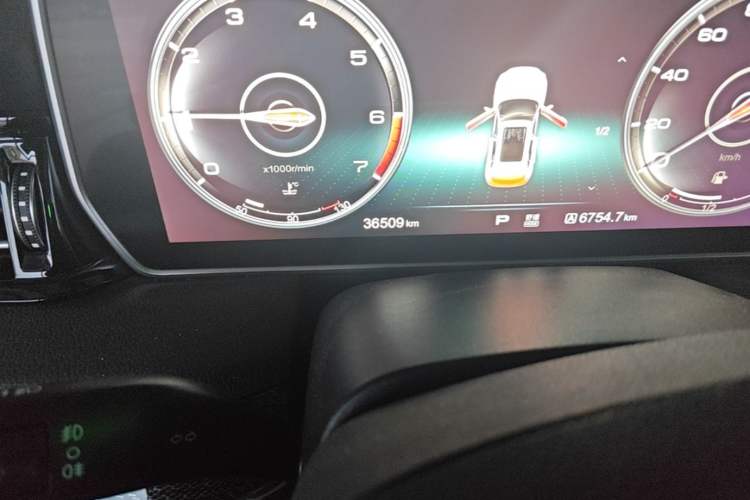 Used Hongqi HS5 2019 2.0T Smart Connect Flagship Edition Odometer Close Up