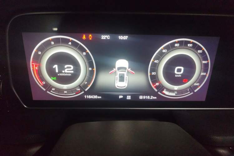 Used Hongqi HS5 2019 2.0T Smart Connect Flagship All-Wheel-Drive Version Odometer Close Up
