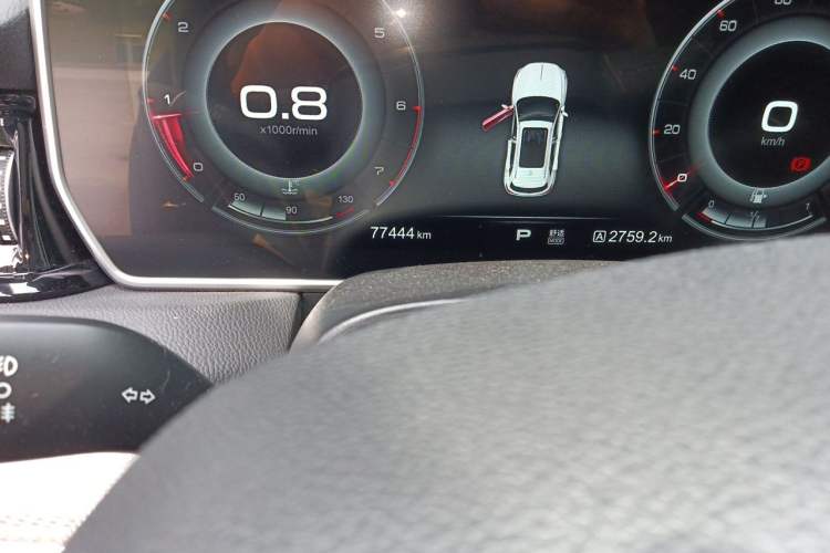 Used Hongqi HS5 2019 2.0T Smart Connect Flagship All-Wheel-Drive Version Odometer Close Up