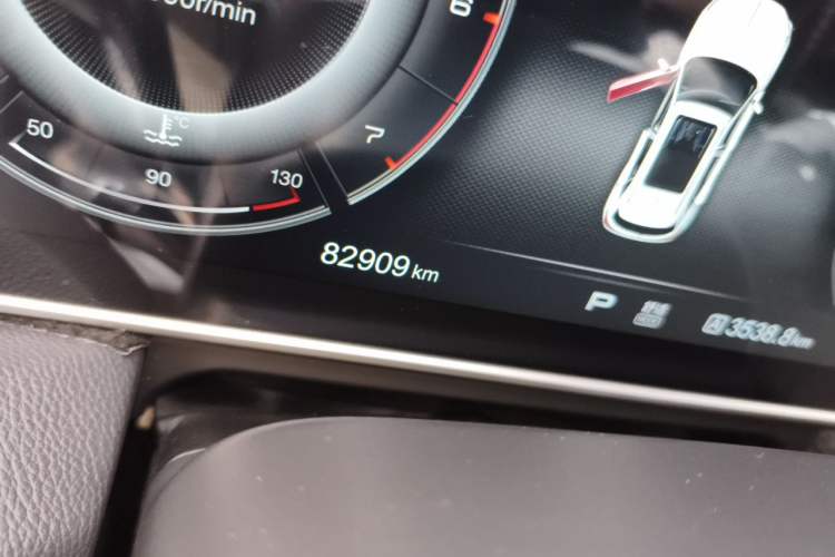 Used Hongqi HS5 2019 2.0T Smart Connect Flagship All-Wheel-Drive Version Odometer Close Up