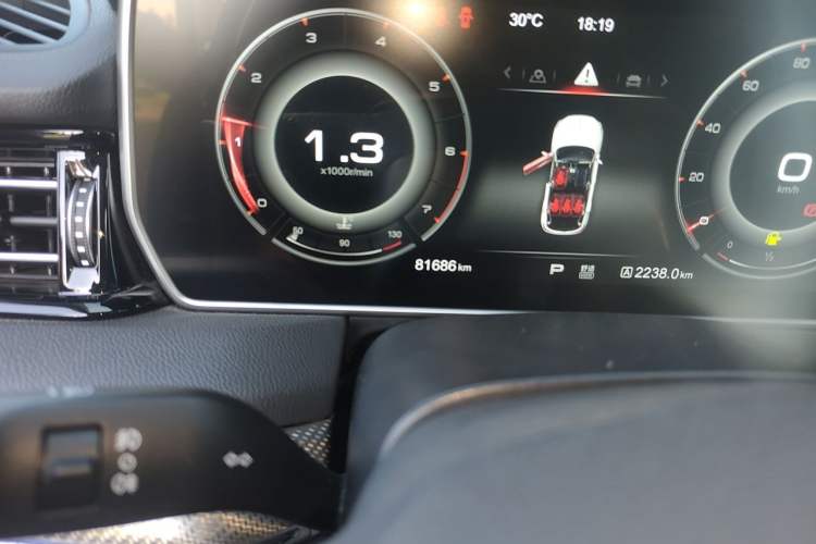 Used Hongqi HS5 2019 2.0T Smart Connect Flagship All-Wheel-Drive Version Odometer Close Up