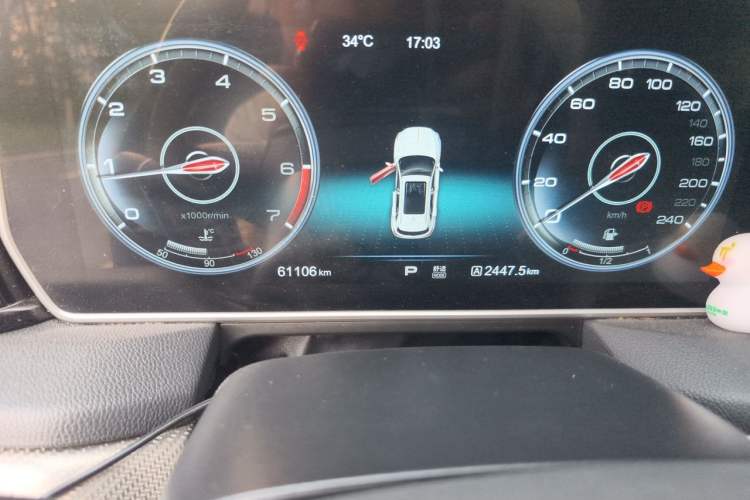 Used Hongqi HS5 2019 2.0T Smart Connect Flagship Edition Odometer Close Up