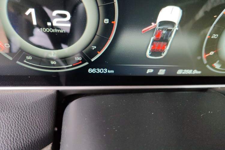 Used Hongqi HS5 2019 2.0T Smart Connect Flagship All-Wheel-Drive Version Odometer Close Up