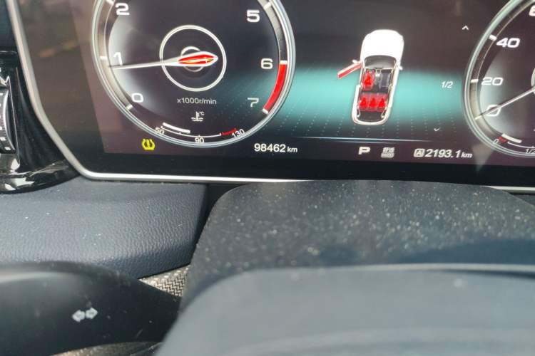 Used Hongqi HS5 2019 2.0T Smart Connect Flagship All-Wheel-Drive Version Odometer Close Up