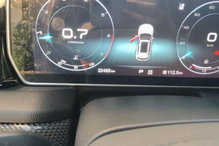 Used Hongqi HS5 2019 2.0T Smart Connect Flagship All-Wheel-Drive Version Odometer Close Up