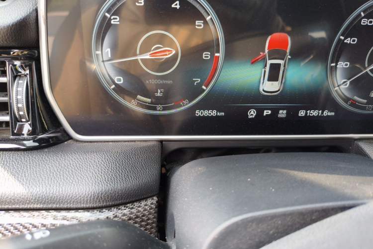 Used Hongqi HS5 2019 2.0T Smart Connect Flagship All-Wheel-Drive Version Odometer Close Up