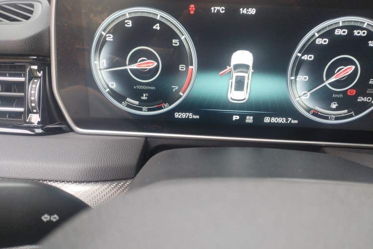 Used Hongqi HS5 2019 2.0T Smart Connect Flagship All-Wheel-Drive Version Odometer Close Up
