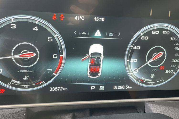 Used Hongqi HS5 2019 2.0T Smart Connect Flagship All-Wheel-Drive Version Odometer Close Up