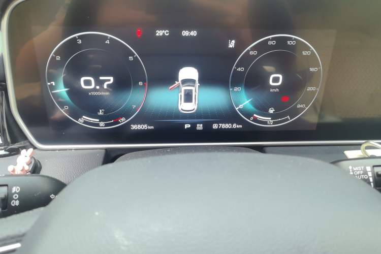 Used Hongqi HS5 2019 2.0T Smart Connect Flagship All-Wheel-Drive Version Odometer Close Up