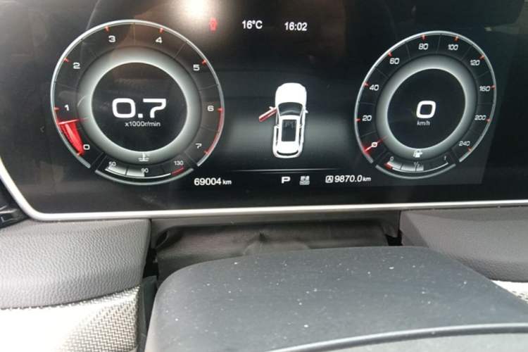 Used Hongqi HS5 2019 2.0T Smart Connect Flagship Edition Odometer Close Up