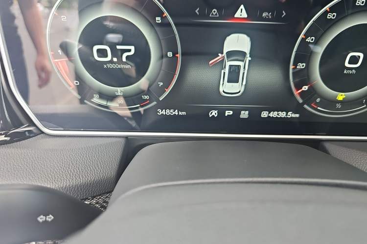 Used Hongqi HS5 2019 2.0T Smart Connect Flagship All-Wheel-Drive Version Odometer Close Up