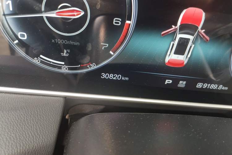 Used Hongqi HS5 2019 2.0T Smart Connect Flagship Edition Odometer Close Up