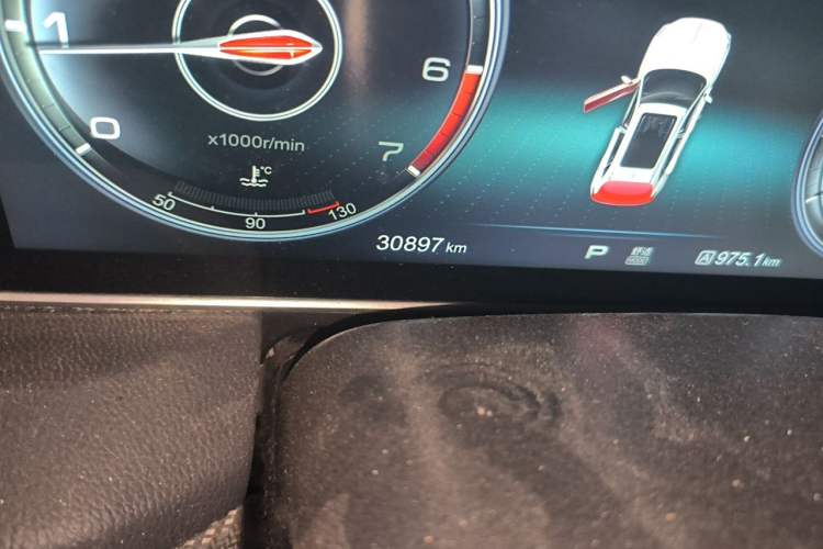 Used Hongqi HS5 2019 2.0T Smart Connect Flagship Edition Odometer Close Up