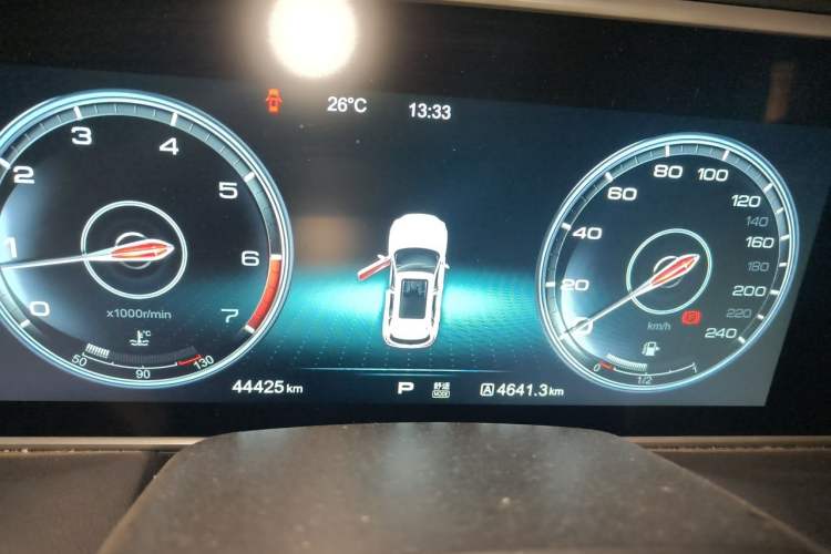 Used Hongqi HS5 2019 2.0T Smart Connect Flagship All-Wheel-Drive Version Odometer Close Up
