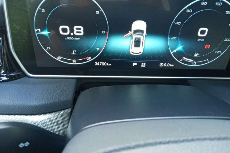 Used Hongqi HS5 2019 2.0T Smart Connect Flagship All-Wheel-Drive Version Odometer Close Up