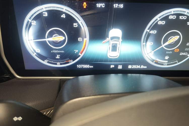 Used Hongqi HS5 2019 2.0T Smart Connect Flagship All-Wheel-Drive Version Odometer Close Up