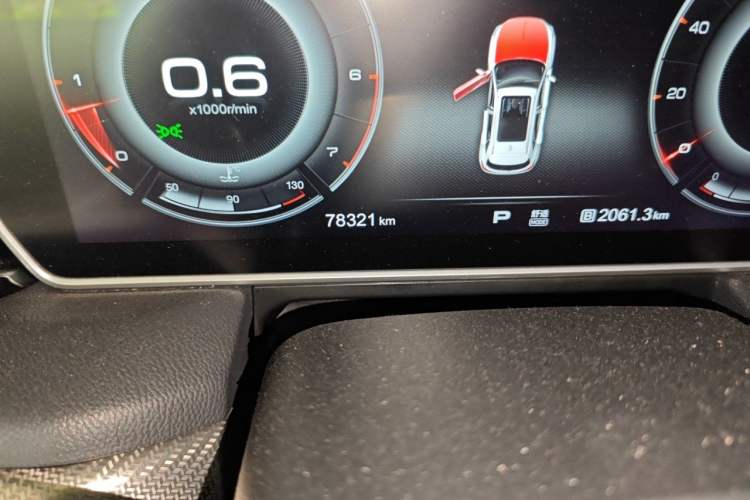 Used Hongqi HS5 2019 2.0T Smart Connect Flagship Edition Odometer Close Up