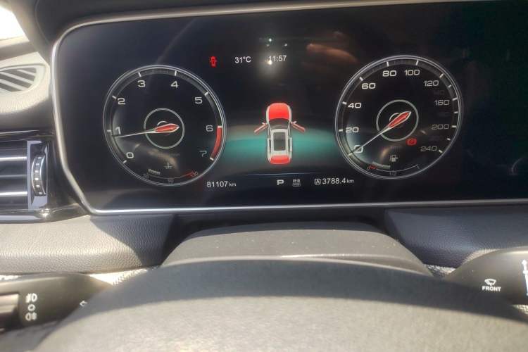 Used Hongqi HS5 2019 2.0T Smart Connect Flagship Edition Odometer Close Up