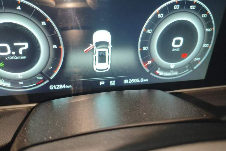 Used Hongqi HS5 2019 2.0T Smart Connect Flagship All-Wheel-Drive Version Odometer Close Up